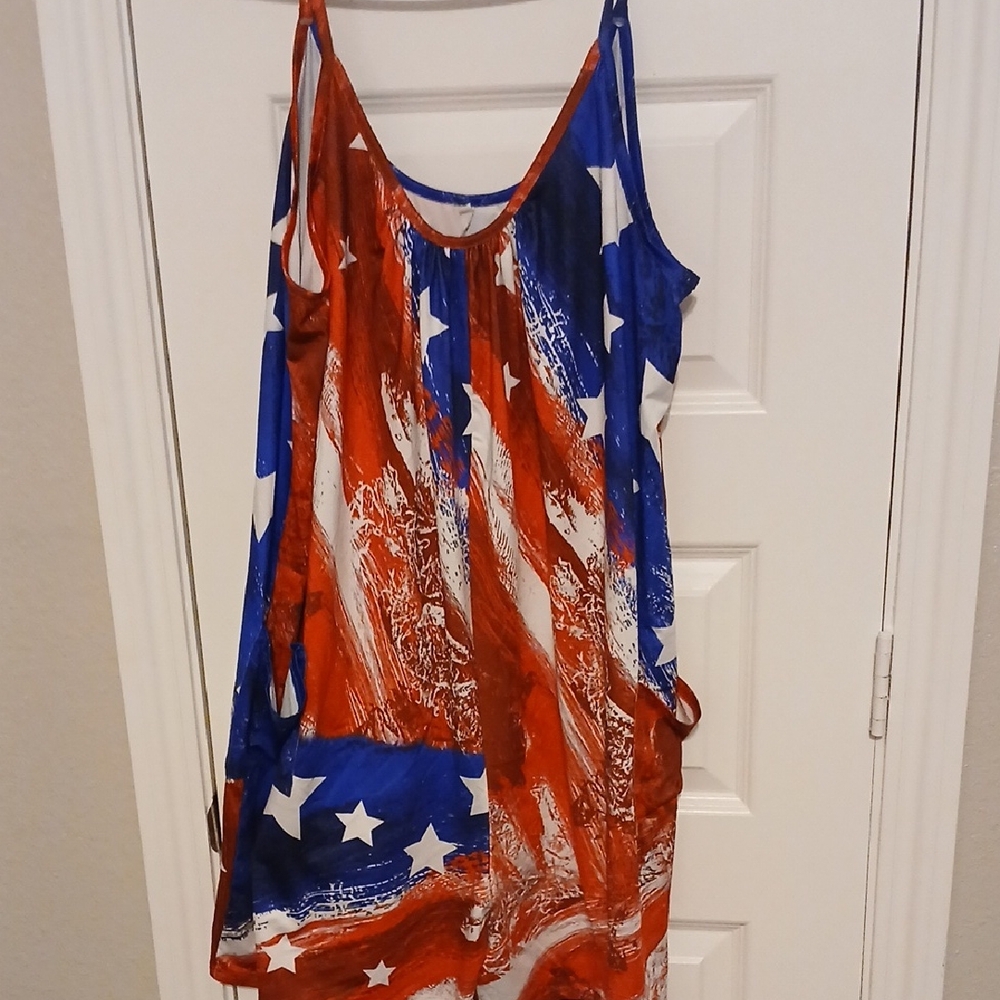 Red White and Blue Star Dress